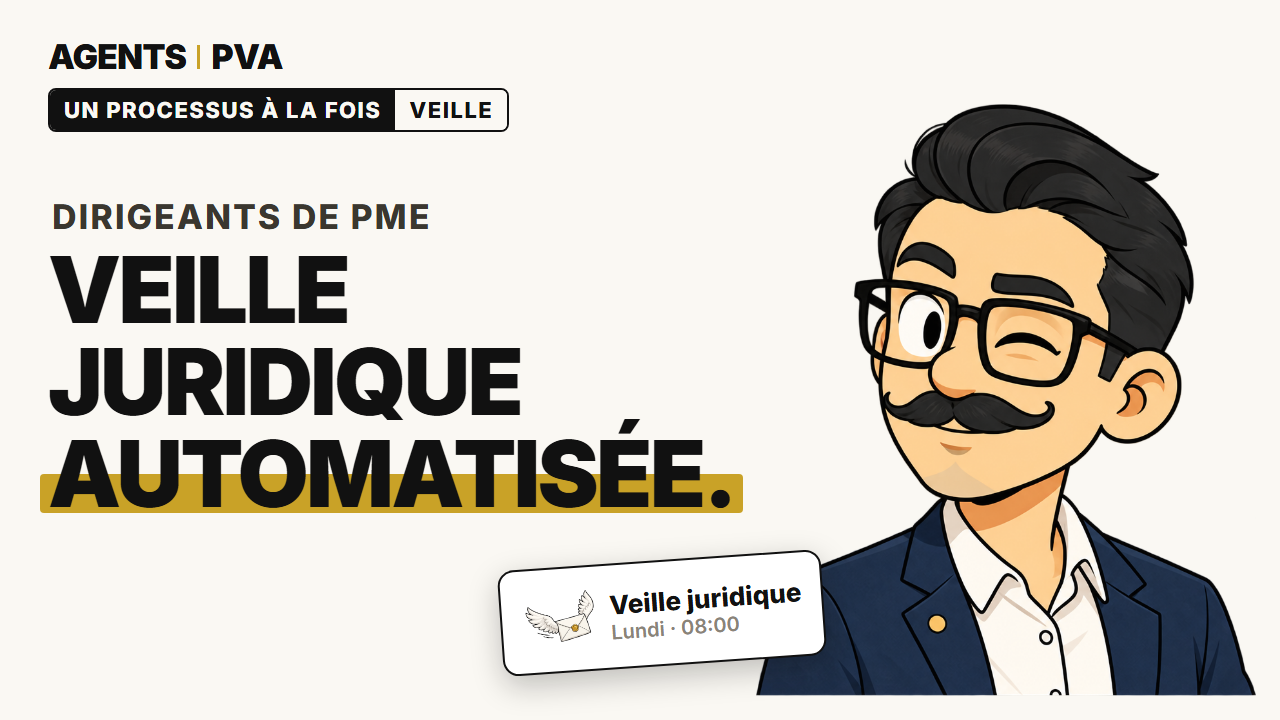Miniature de la vidéo « Veille juridique automatisée » - Un processus à la fois, AGENTS PVA